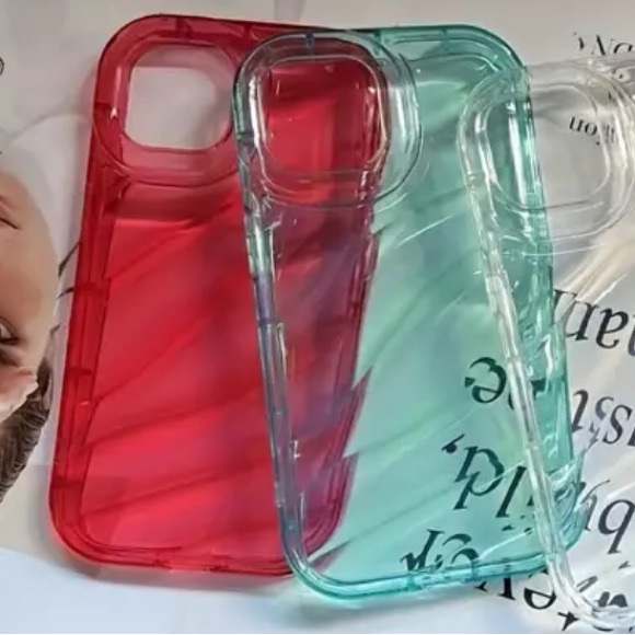 Pink Trandparent Jelly Phone Case for IPhone 12 - Picture 2 of 3